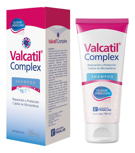 Shampoo Valcatil Complex Repara Pelo Dañado Y Protege 150ml