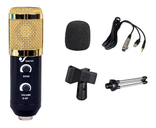 Microfono Condenser Kit U-67 Black Venetian Envio Gratis