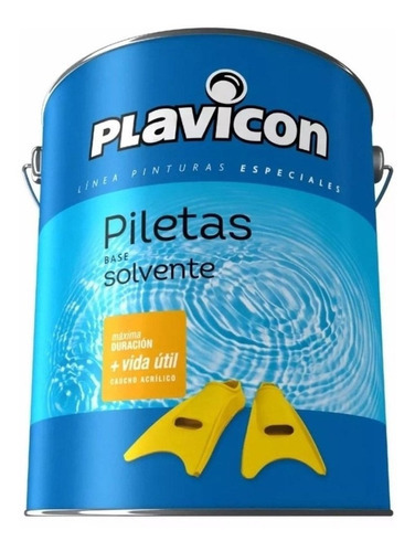 Pintura Piletas Base Solvente Plavicon 4lt Azul Cielo Rex