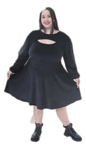 Vestido Manguitas Talle Grande Especial Plus Size