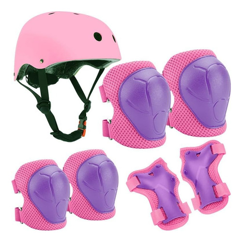 7pcs Kit De Proteccion Rodilla Codo Mano Patinaje Para Niño