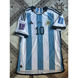 Camiseta Argentina Qatar 2022 Final 2 Estrellas De Juego