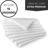 Pano De Chão Branco Grande Grosso Duplo Premium Atacado 10un