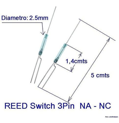 1 Sensor Reed Switch Magneticos Na Nc Inversor Arduino Diy