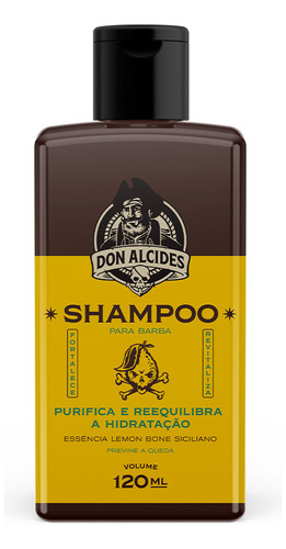 Shampoo Para Barba Lemon Bone Siciliano 120ml Don Alcides