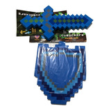 Espada + Escudo De Goma Eva Colores Compatible Minecraft