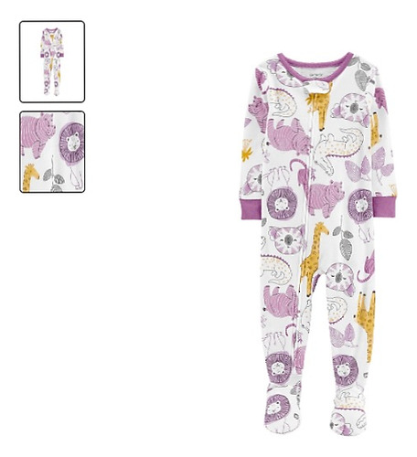 Pijama Enteriza Con Pies Para Niñas Niños 