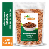 Amêndoa Torrada Salgada Ou Sem Sal - 1kg