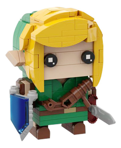 Lindo Juego De Personajes Big Head Boy Building Blocks Botw