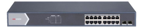Switch 16 Portas Poe Hikvision Gigabit Ds-3e0518p-e/m