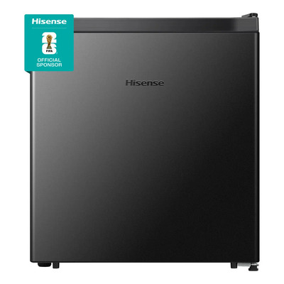 Hisense RR16D6ABX1 Frigobar 1.6 pies cúbicos, Congelador independiente, Termostato ajustable, Estantes para botellas de 2 litros, Ancho 45 cm x Largo 47 cm x Alto 50cm, Color Negro | Meses sin interés