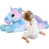 Muiteiur Unicornio Gigante Animal De Peluche Unicornio Suave