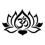Vinilo Decorativo Pared Lotus Om Indian Breathe