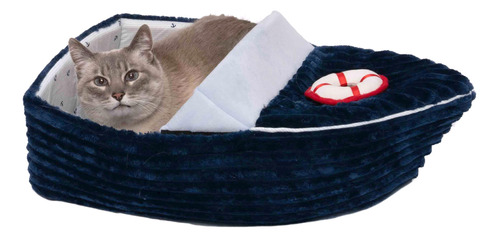 Furhaven Cama Para Gatos Suave Y Acogedora Con Juguete De Hi