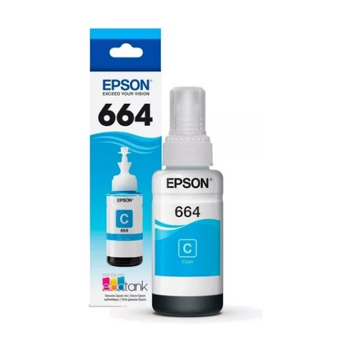 Epson 664 Botella Tinta Cyan T664220 L210 L355 L380 L395