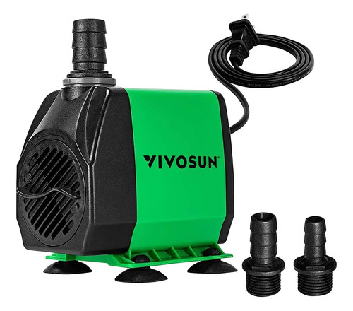 Bomba Agua Vivosun Cultivo Hidroponico Silenciosa Altura 3m