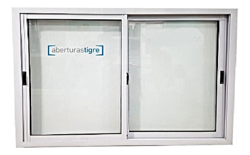 Ventana Aluminio Blanco 150x110 Con Vidrio Mosquitero Y Reja