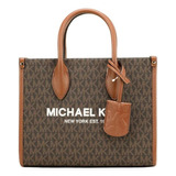 Bolsa De Compras Michael Kors Mirella Pequeña De Pvc Marrón