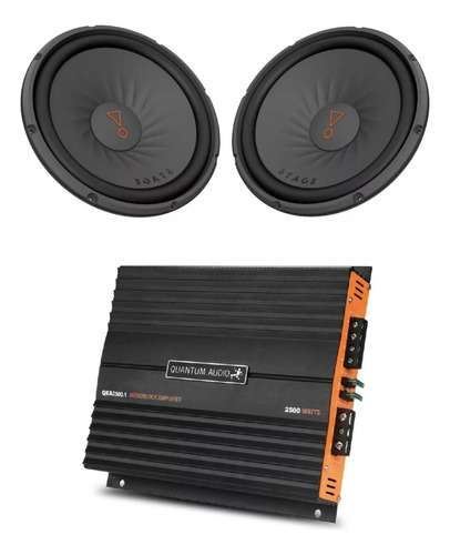 Paquete 2 Subwoofer Jbl 12 Stage122d+amplificador  Qea2500.1