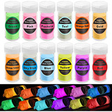 Pigmento Polvo Brillante Oscuridad, 12 Colores De Pigme...