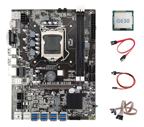 Placa Base Minera B75 Btc 8xusb Lga1155 Con G6