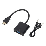 Adaptador Convertidor Cable Hdmi A Vga 1080p + Audio