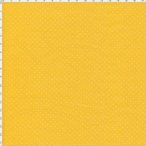 Tecido Tricoline - Composê Poá Amarelo Cor 1608 (0,50x1,40)