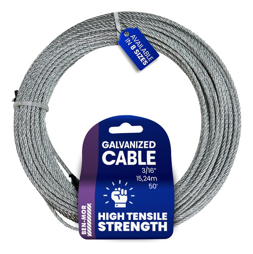 Cable De Acero Galvanizado Para Vallas, Tendederos, Barandil