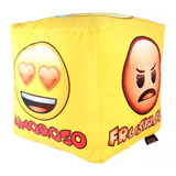 Almofada Formato Cubo Emoji Humor Do Dia 25x25cm Zc 10063859