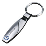 Llavero Del Tipo Gota De Metal Y Cuero Con Logo Vw Volkswage