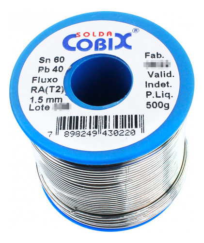 Solda Cobix Carretel 1,5mm Azul 500g 110v/220v