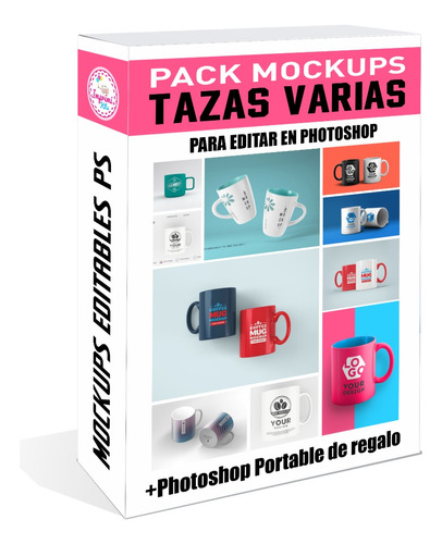 Pack Mockups Editables Tazas Varias Psd Maqueta #m213