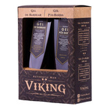 Kit Gel De Barbear Incolor E Gel Pós Barba Tradition Viking