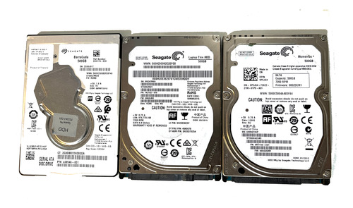 Lote 3 Hds Seagate Notebook 500gb 