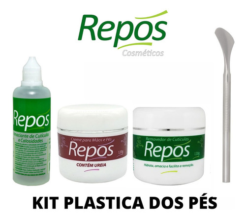 Kit Spa Dos Pés Repos (amaciante +removedor +ureia+ Bisturi)