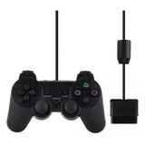 Controle Ps2 E Ps1 C/fio Dualshock Analogico Preto Shinka