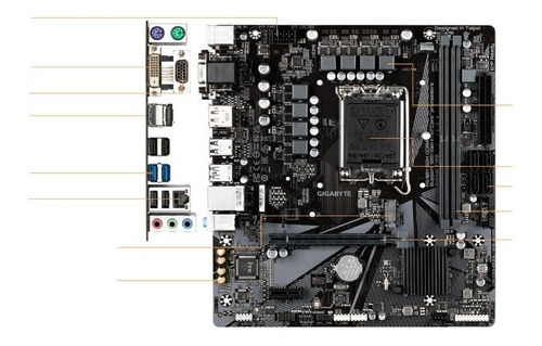 Placa Madre Gigabyte H610m S2h Intel Lga 1700 12va Gen Ctman