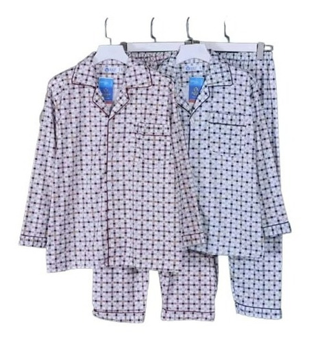 Pijama Hombre 2 Piezas Manga Larga Para Verano Y Primavera 7