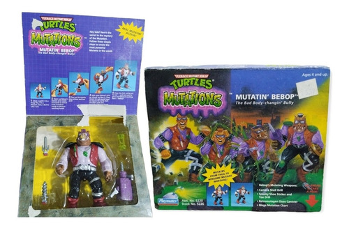 Figura Tortugas Ninja Bebop Mutations Playmates 1989