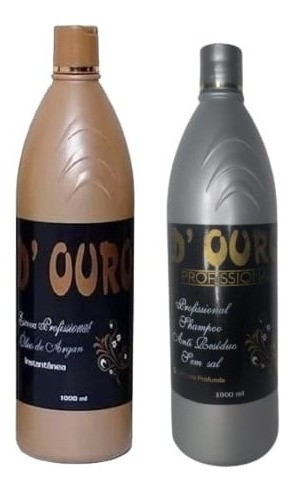 Escova Progressiva Oleo Argan E Shampoo Anti Residuos D'ouro