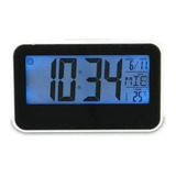 Reloj Alarma Con Sensor Despertador Digital De Mesa Negro 