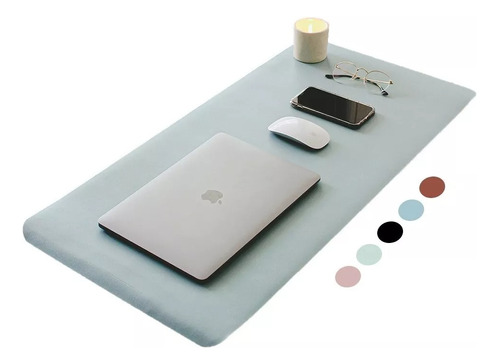 Alfombrilla Mousepad De Cuero Impermeable Reversible 80x40