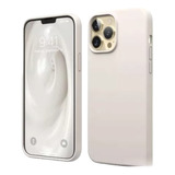 Funda Silicone Case iPhone 14 Pro Max Blanca Con Logo 