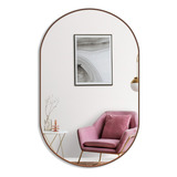 Espelho Ovalada De Parede Mirror Store Oval Do 80cm X 50cm  Quadro Caramelo