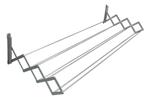 Varal Sanfonado De Parede Dobravel Retratil 40 Cm Aluminio