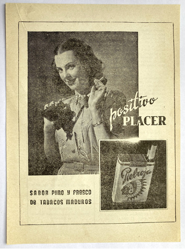 Cigarrillos Pielroja Publicidad De 1947