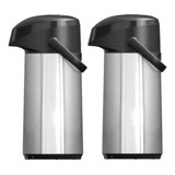 Kit 2 Garrafa De Café Térmica Inox Grande 1,8 Litro Aladdin