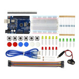 1 Paq Arduin Basico Ch340 Starter Mini Breadboard Led Res