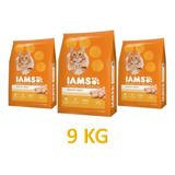 Alimento Iams Gato Adulto Sabor Pollo Combo De 9 Kg