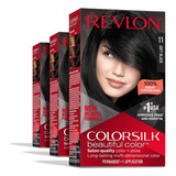 Tinte Permanente Para El Cabello Negro Suave 011 Revlon